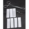Vsnnsns Septum Forceps Clamp Pliers for Nose Rings Septum Piercing Forceps with 10G 12G 13G 14G 16G 18G 20G Piercing Needles 316L Surgical Stainless Steel Body Piercing Tools Kit 25Pcs