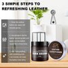 STARTSO WORLD Leather Recoloring Balm with Mink Oil Leather Conditioner, Leather Repair Kit for Couches, Dark Brown Leather Dye for Furniture, Car Seat, Sofa, Shoes, Vinyl