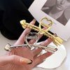 4 Pack Gold Hair Claw-Non-Slip Hair Catch Barrette Clamp, For Women Thick Hair,Metal Cross Hair Clips For Christmas Gifts For Women