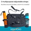 High Road Walker Bag, Wheelchair Caddy and Mobility Scooter Pouch with Cup Holders, Easy Access Pockets and Secure Buckled Straps