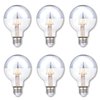 Westinghouse 5169120 4.5 Watt (40 Watt Equivalent) G25 Dimmable Half Chrome Filament LED Light Bulb, E26 Medium Base, 6-Pack
