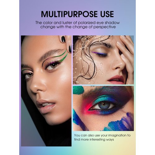 Easilydays Liquid Thin Eyeliner Pencil, 2 In1 Chameleon Brown Eyeliner & Eyeshadow, Multichrome Eyeliner Quick-drying Waterproof Smudge-Proof Eyeliner & Lipliner Shimmer Eyeshadow Makeup (04)