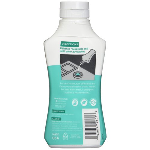 Lemi Shine 8.45 Oz. Shine + Dry Rinse, Natural Rinse Aid, Powered by 100% Natural Citric Extracts for Spotless + Shiny Dry Dishes Even in Hard Water