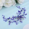 Denifery Crystal Wedding Hair Comb Bridal Flower Rhinestone Hair Side Comb Handmade Blue Crystal Hair Pieces Wedding Hair Accessories for Women Girls
