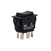 NSI 77060RQ Rocker Switch, On Off-On Circuit Function, DPDT, 20/10 amps at 125/250 VAC, 0.75" Width, 1.348" Height, 0.762" Depth, Black