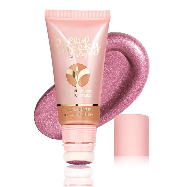 Nekoogirl Liquid Blush, Cream Blush for Cheeks, Matte Natural Blush, Lightweight, long-lasting, highly pigmented formula blushes. (1, 06 shimmer, 25ml)