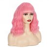 Mesisille Party Wig Bob Wigs Synthetic Hair Bob Cut Wig Cosplay Wig for Everyone Colorful Costume Wigs For Concert Halloween Costume Pink Bobo Wig (Pink) …