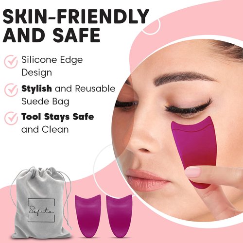 SOFITA 2 PCS Eyelash Applicator Tool. Eyelash Clamp Tool. Eyelash Tweezers. Lash Clip Applicator for Fake Eyelashes Lash Extension Tweezers for Lash Clusters False Lash Applicator Tool (Pink)