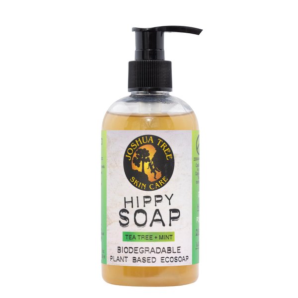 Joshua Tree Skin Care 8 oz. Organic Hippy Soap - Biodegradable Plant Based Eco Soap (Tea Tree + Mint)