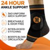 Treat My Feet Compression Ankle Brace with Silicone Ankle Support and Copper - Plantar Fasciitis Brace for Foot Pain & Achilles Tendonitis Relief - Ankle Brace for Women & Men - Medium Size
