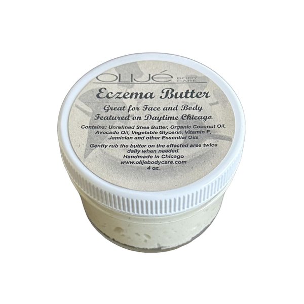 Eczema Body Butter with Lavender & Geranium Oils, 4 oz Jar, Moisturizes & Soothes Itchy Skin