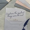 RUN2PRINT (36 Pack Thank You Cards With Envelopes & Foil Stickers - Elegant Dusty Blue Emboss Gold Foil Pressed - Blank Notes Wedding, Bridal, Baby Shower, Business and Formal All Occasion Cards