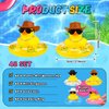 Sosation Cowboy Rubber Duck Bulk Mini Car Yellow Duckies Bath Toys Party Favor with Mini Hat Swim Circle Necklace Sunglasses Car Ornaments for Summer Birthday Swimming Supplies(12 P, Novel Style)