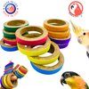 Bonka Bird Toys 2113 Pk12 Chew Bagels 2.75 inch Foraging Chew Foot Toy Beak Feet Parrot Foraging Foot Craft Talon Conure