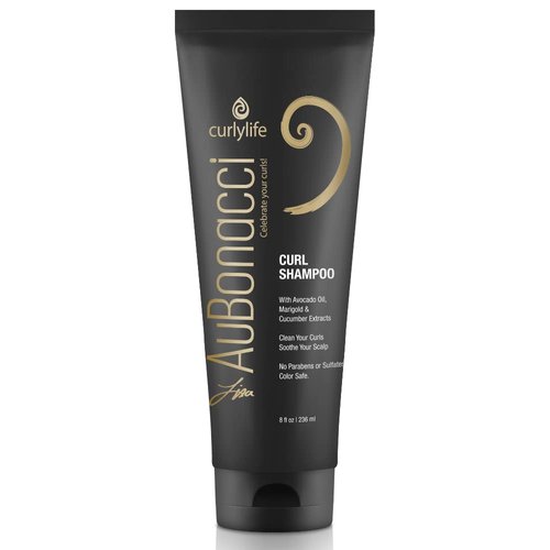 AuBonacci Curl Shampoo - Nourishing and Hydrating Cleanser for Curly Hair, Gentle Sulfate-Free Formula With Avocado Oil, 8 Ounces