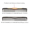 LOVE CHROME PROFESSIONAL B3 SUS STANDARD CUT COMB SPARE BLADE DEEP BLACK/Japanese artisan hair comb
