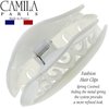 Camila Paris CP3213 French Hair Clip for Women for Thick Hair for Long Curly Wavy Hair, White, Girls Hair Claw Clips Jaw, Styling Big Claw Clip for Thick Hair, Strong Hold No Slip Grip, Made in France