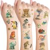 Konsait 26 Sheets Animal Temporary Tattoos for Kids, Watercolor Birds Fish Jungle Safari Wild Animal Tattoos for Girls Boys, Kids Birthday Party Supplies & Kids Goodie Bags Stuffers