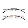 Success Eyewear Reading Glasses 2 Pair Rimless Ultra Lightweight Readers for Men and Women +2