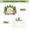 REWIDPARTY Woodland Animals Birthday Party Invitations with Envelopes & Stickers（Set of 15） Forest Animals Shaped Fill-in Invitations Woodland Greenery Invites Birthday Baby Shower Party Supplies