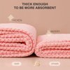 MaopaoBeauty Super Absorbent Hair Towel Wrap for All Hair Long&Thick Hairs Turban Head Wrap with Pineapple Plaid Design Hair Towel Wrap for Women(Beige&Light Pink)