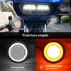 VG MOTO Motorcycle 1157 LED Turn Signal Light Front Rear 2 Inch Bullet Smoked Lens Compatible with Harley Softail Touring Dyna Fat Boy Sportster Road King Electra Glide