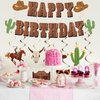 Western Party Decorations, Pre-Strung Western Birthday Banner,Cowboy Birthday Party Decorations, Rodeo Birthday Decorations,Western Birthday Party Decorations and Hanging Swirls, Cowboy Party Decorations, Western Themed Party Decorations