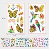 100pcs Glitter Butterfly Temporary Tattoos, 10 Sheets Colorful Stickers Tattoo Various Styles Butterfly Tattoos Stickers Waterproof Cute Small Tattoos Body Art Stickers for Adults Kids