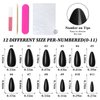 Lifextol 240PC Black Almond Press on Nails Medium Fake Nails Press ons, False Acrylic Nails Press on Nails Almond Glue on Nails Artificial Nail Tips Fingernails Stick on Nails with Glue&Adhesive Tabs