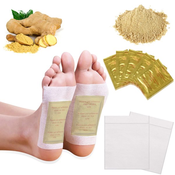10PCS Natural Bamboo Vinegar Ginger Foot Pad Bamboo Vinegar Forefoot Pads Foot Pads Relief Stress Ginger Foot Pads Foot Care Sleep Better