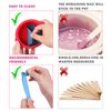 Mity rain 2pcs Silicone Wax Warmer Liner, Non-Stick Wax Pot Silicone Bowl Replacement, Reuse Wax Melt Warmer Liner With 2pcs Silicone Spatulas For Hair Removal(Blue+Red)