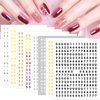 DANNEASY 8 Sheets Small Number Nail Art Stickers for Women Kids Girl Number for Nails Self Adhesive Nail Stickers Number Nail Decals 3D Nail Design Nail Decoration