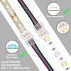 10 Packs 4 Pin LED Strip Light Connectors 10 mm, Solderless Led Strip Connector, Track Lighting Connectors for Waterproof RGB LED Strip Lights 16.4 Feet Conductor Extension Cable with Screwdriver