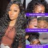 ONECHULY Water Wave Lace Front Wigs 180% Density Pre Plucked with Baby Hair 13x4 Hd Transparent Water Wave Lace Front Wig 10A Unprocessed Virgin Human Hair 18Inch Glueless Water Curly Wave Lace Wigs