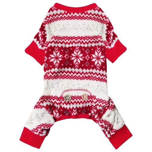 kyeese Christmas Dogs Pajamas Snowflake Dog Sweater Dog Pjs for Small Dogs Holiday Dog Onesie Dog Jumpsuit Dog Clothes