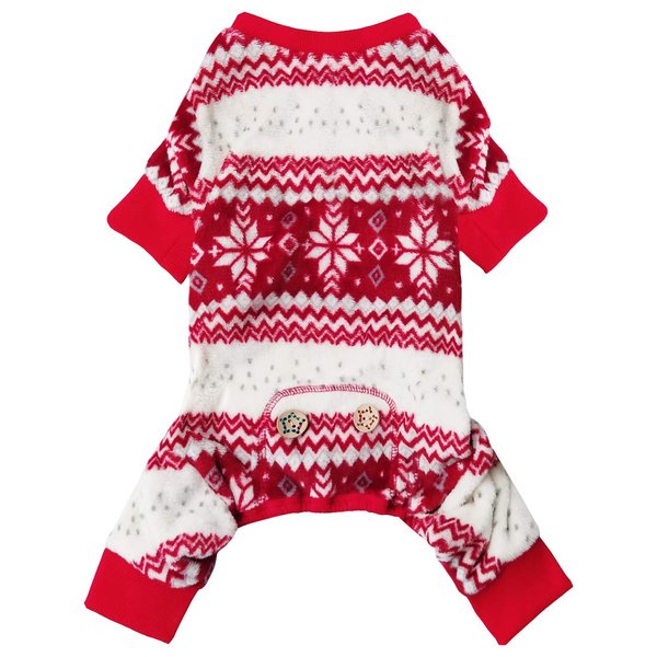 kyeese Christmas Dogs Pajamas Snowflake Dog Sweater Dog Pjs for Small Dogs Holiday Dog Onesie Dog Jumpsuit Dog Clothes
