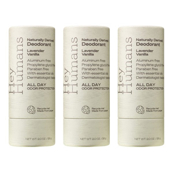 Hey Humans Natural Deodorant Lavender Vanilla - 2oz (Pack of 3)