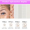 1799PCS Pearl Face Gems Face Jewels Hair Rhinestone Gem Stickers Hair Gem Stamper Accessories Hair Jewels Diamond Nail Art Stickers Crystal Stickers for Makeup Face Eye Hair DIY Adsorted Size