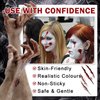 LZXLUKGIR Special Effects Makeup Kit,Fake Scar Wax Sfx Makeup Kit,Clown Makeup Kit,Coagulated Blood,Stippling Sponge,Spatula,All in One Halloween Makeup Kit for Zombie Cosplay Makeup Paint