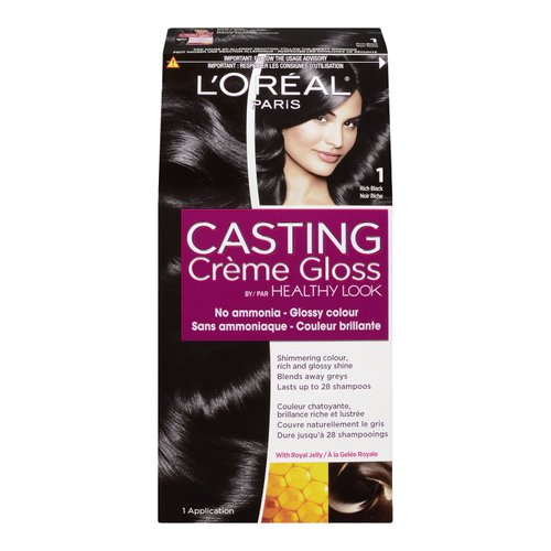 L'Oreal Healthy Look Creme Gloss Hair Color, 1 Rich Black/Double Espresso