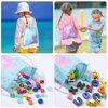 Clabby 16 Pcs Mermaid Party Favor Bags Mermaid Drawstring Bag Candy Gifts Sacks Backpack Bulk Birthday Fish Goodie Bags Under the Sea Ocean Theme Treat Bags for Travel Outdoor Bags 10 x 12 Inch