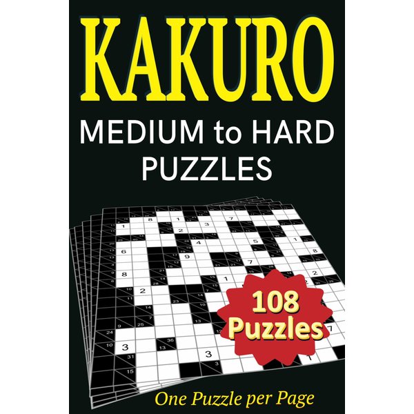 Kakuro medium to hard 102 puzzles: 16 by 20 puzzle grid