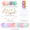 BRT Bearingshui 8th Birthday Decorations for Girls boys, 40 Inch Rainbow Gradient Number 8 Balloon, 8th Birthday Balloon, Happy Birthday Banner, Children’s 8th Birthday Party Supplies for Kids