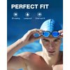 ZIONOR Swim Goggles, G1 Polarized Swimming Goggles UV Protection Leakproof Anti-fog Adjustable Strap for Adult Men Women (Polarized Mirror Blue Lens)