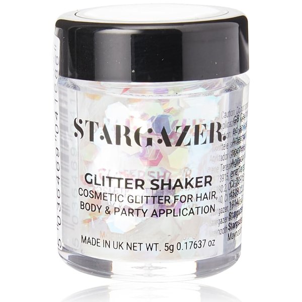 Stargazer Chunky Glitter Shaker - UV White 5g (For Hair, Body and Party)