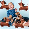 5Pcs Dog Birthday Balloons Dachshund Shaped Puppy Dogs Foil Mylar Balloons for Pet Puppy Dog Animal Birthday Lets Pawty Themed Pet Party Decoration Supplies