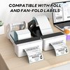 PONNOR Label Holder, Thermal Shipping Label Holder for Rolls and Fan-Fold Labels, Desktop Label Printer Accessory for Office, Home