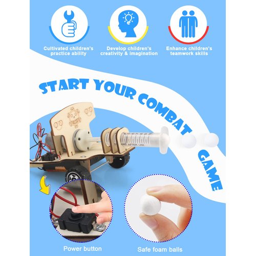 Poraxy 5 Set STEM Kits for Kids Ages 8-10, Model Car Kits, Wooden 3D Puzzles, Educational Science Experiment Kits, Building Toys for Ages 8-13, Gifts for Boys and Girls 7 8 9 10 11 12 13 Year Old