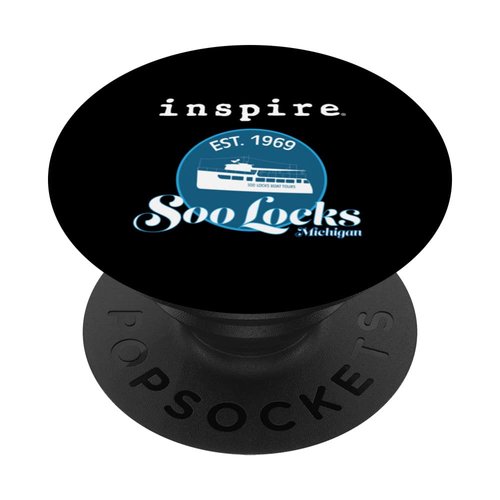 inspire Soo Locks Michigan City Travel Destination PopSockets Swappable PopGrip