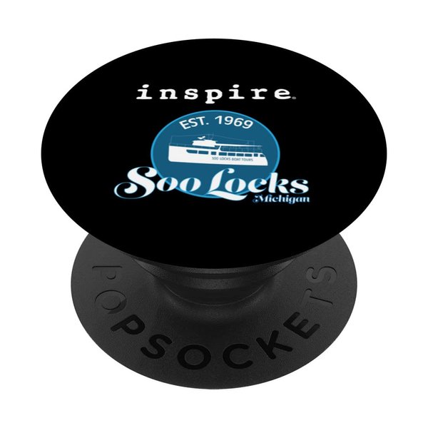 inspire Soo Locks Michigan City Travel Destination PopSockets Swappable PopGrip